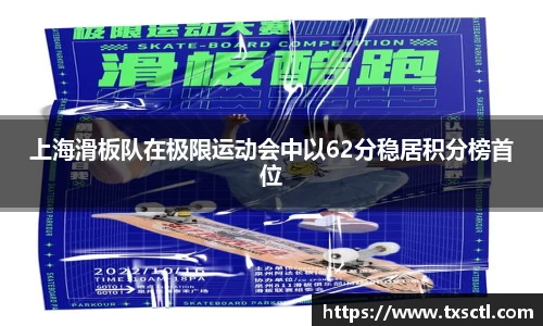 上海滑板队在极限运动会中以62分稳居积分榜首位
